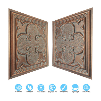 10tiles/lot Tin Ceiling Tiles for Book Cafés, Literary Stores and Creative Cultural Spaces PL35