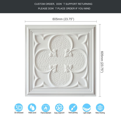 10tiles/lot Glue-Up Ceiling Tiles for Kitchen Renovations, Coffee Shops and Light-Luxury Spaces PL35