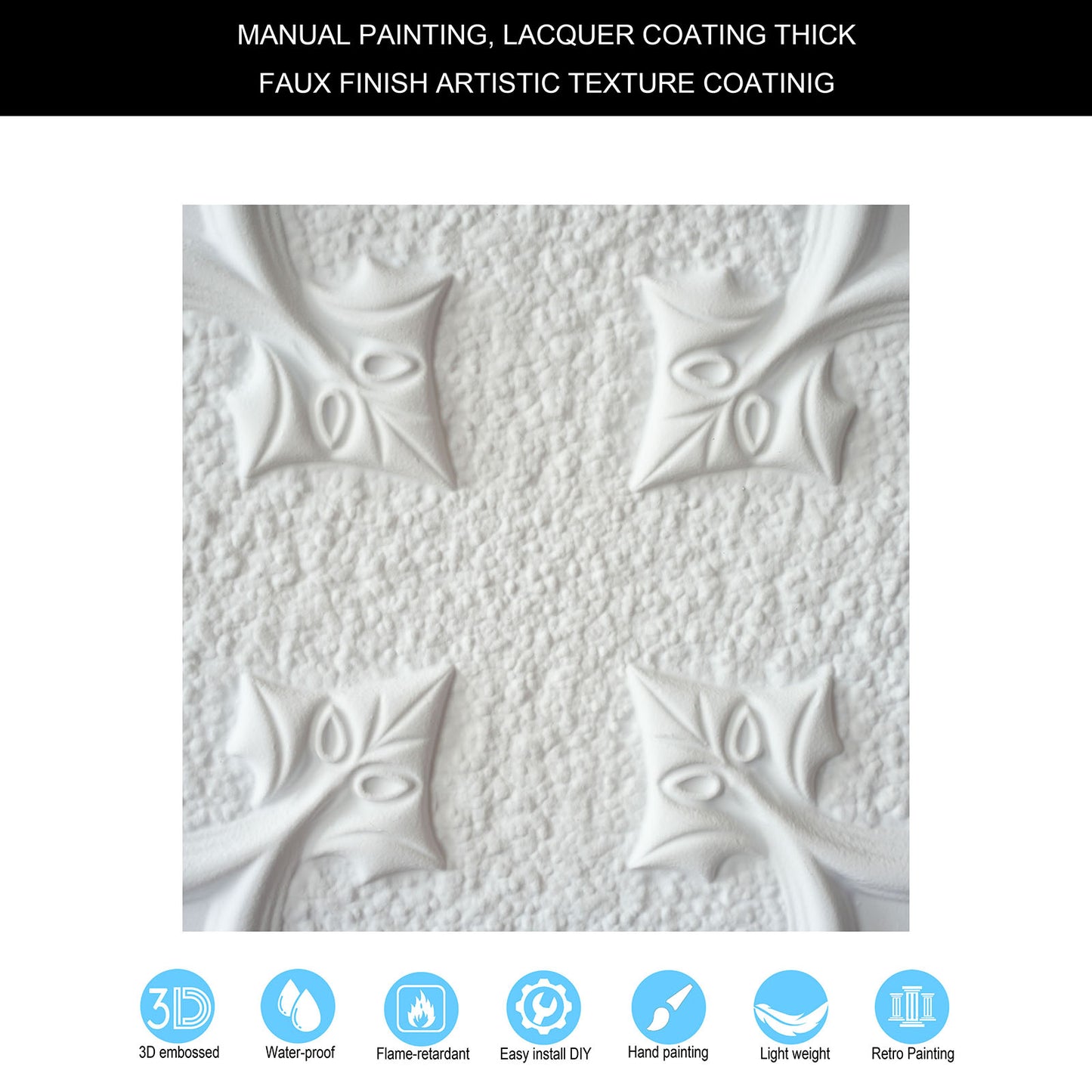 10tiles/lot Glue-Up Ceiling Tiles for Kitchen Renovations, Coffee Shops and Light-Luxury Spaces PL35