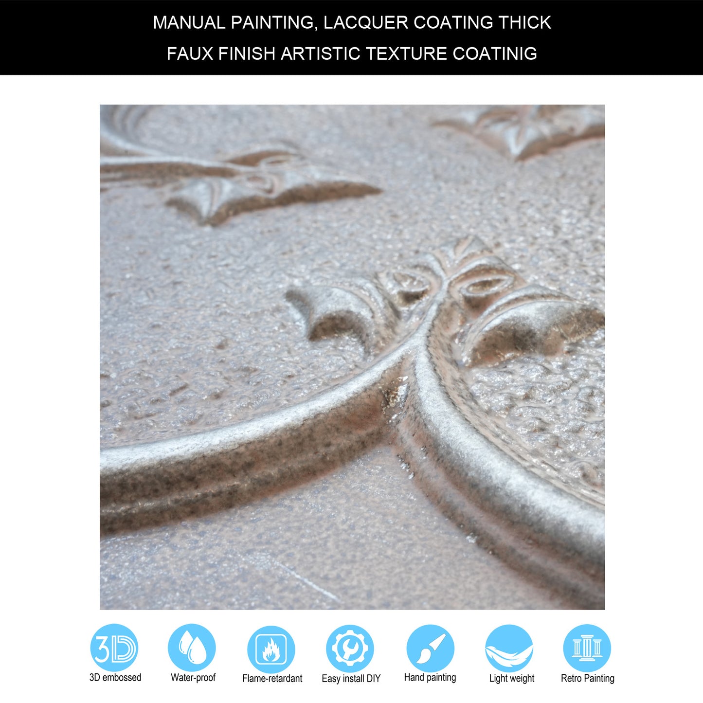 10tiles/lot Faux Metal Ceiling Tiles for Bars, Cafés, Lounges and Contemporary Interiors PL35