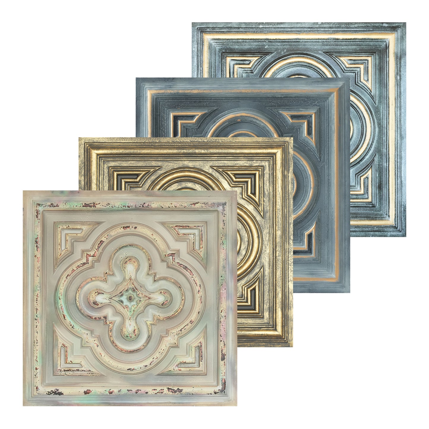 10tiles/lot 3D Faux Metal Ceiling Tiles for Stylish Bars, Clubs and Trendy Restaurants PL36