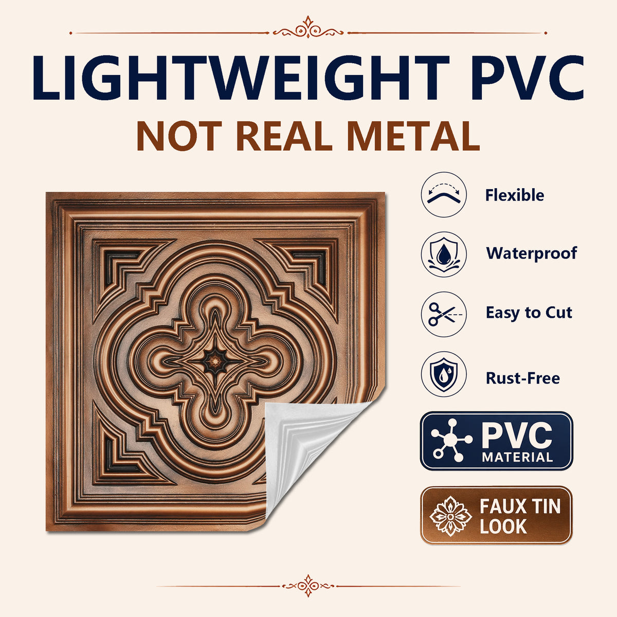 PAINTSDECOR PL36 Aged copper ceiling tiles