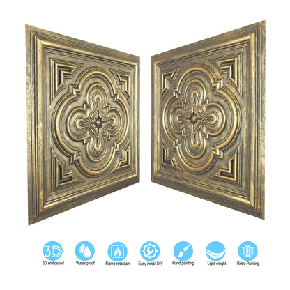 10tiles/lot 3D Faux Metal Ceiling Tiles for Stylish Bars, Clubs and Trendy Restaurants PL36
