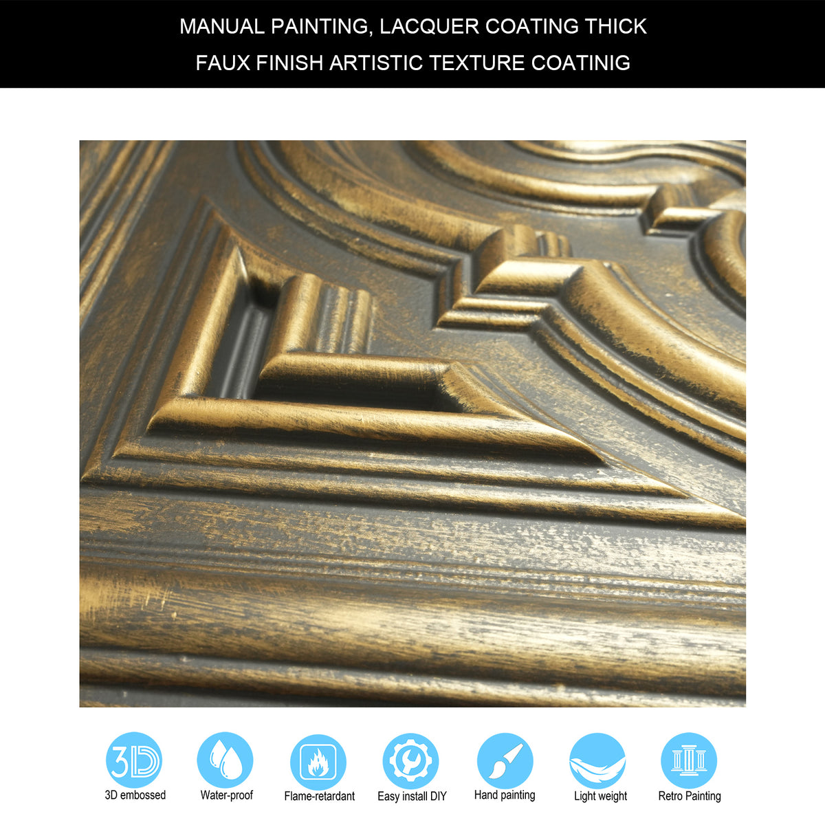 PAINTSDECOR PL36 Ancient gold ceiling tiles