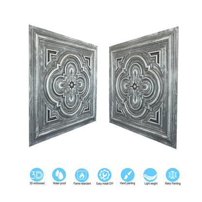 10tiles/lot Aged Decorative Ceiling Panels for Rustic Inns, Guesthouses and Boutique Hotels PL36