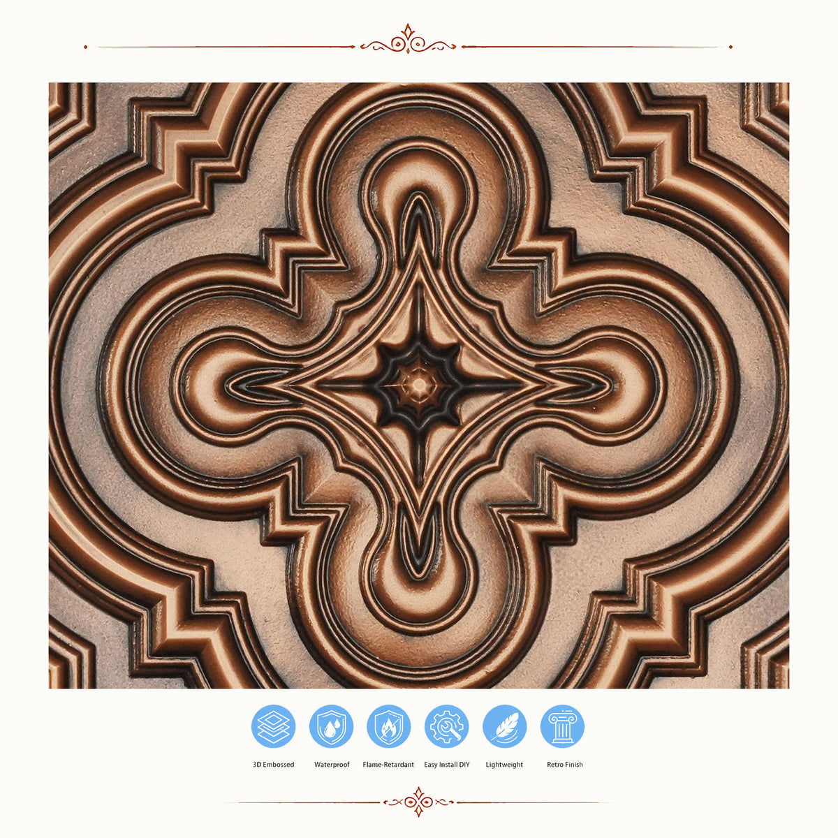PAINTSDECOR PL36 Aged copper ceiling tiles