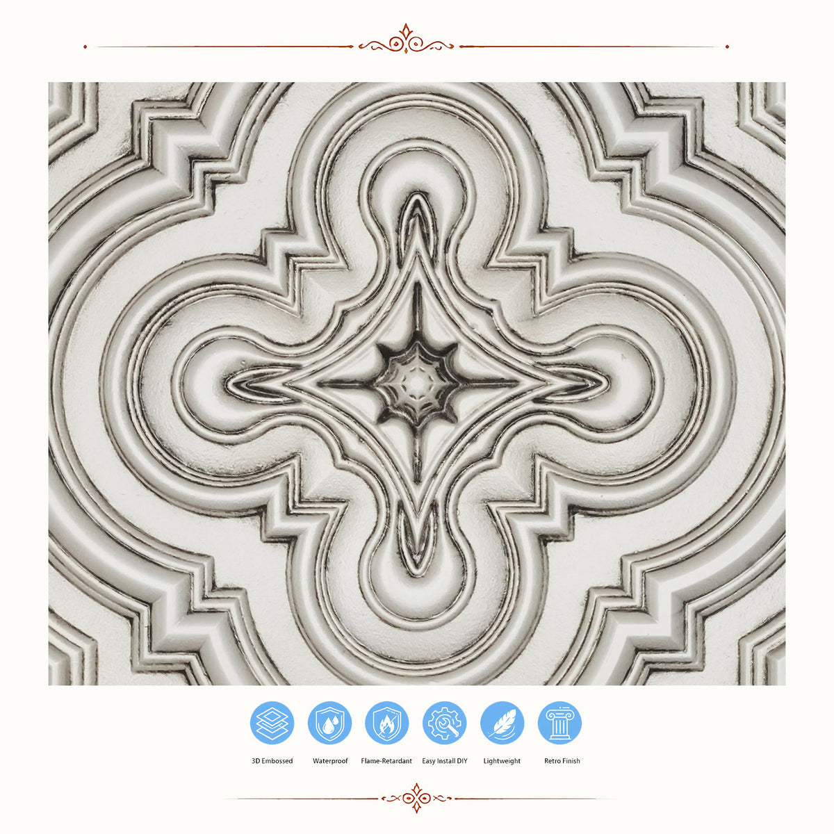 PAINTSDECOR PL36 Aged white ceiling tiles