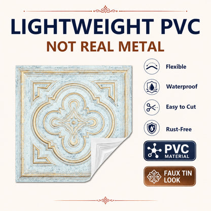 PAINTSDECOR PL36 Aged white gold ceiling tiles
