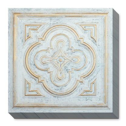 PAINTSDECOR PL36 Aged white gold ceiling tiles