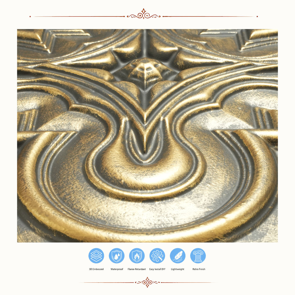 PAINTSDECOR PL36 Ancient gold ceiling tiles