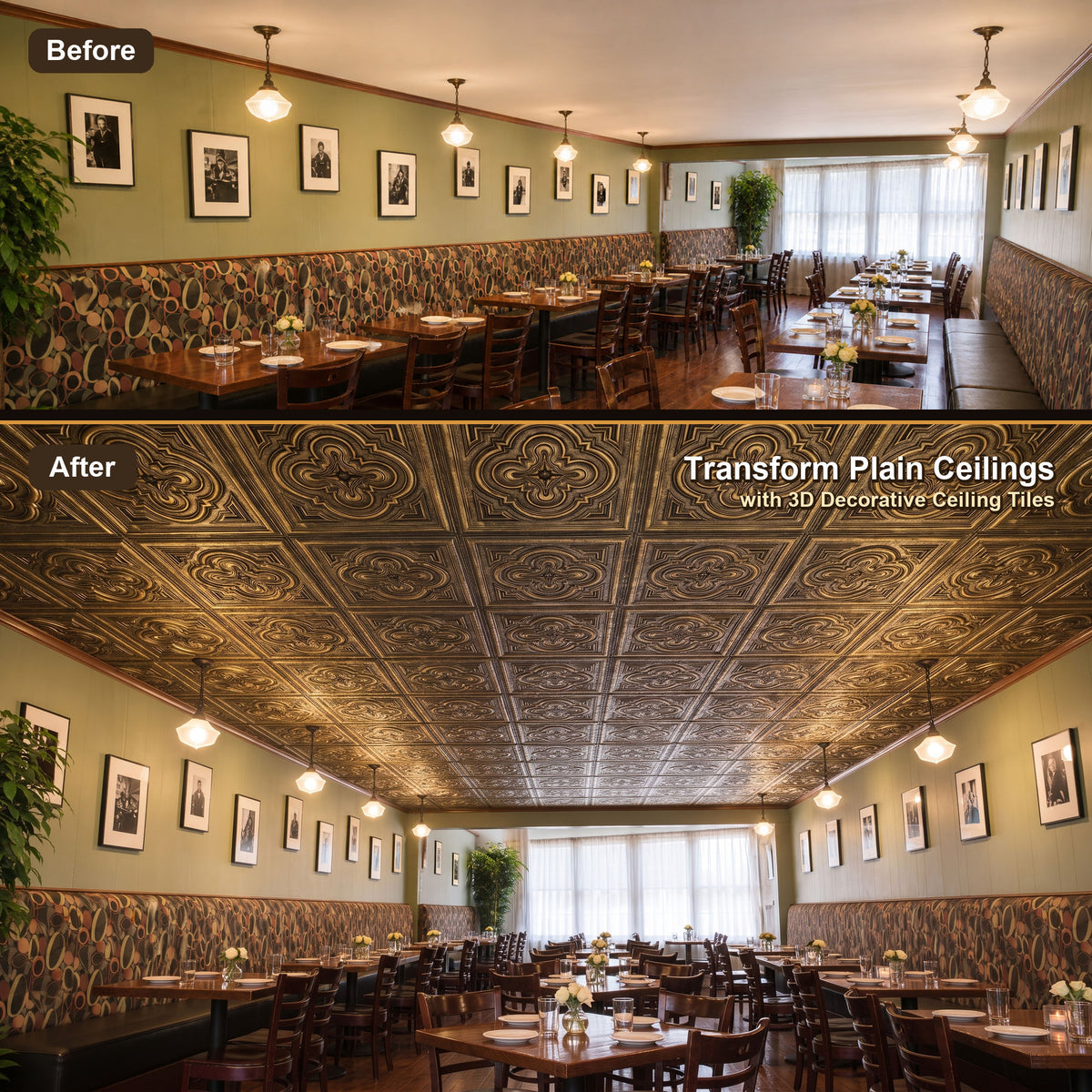 PAINTSDECOR PL36 Ancient gold ceiling tiles