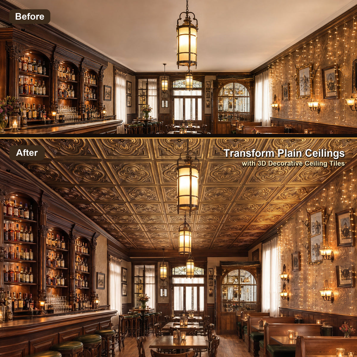 PAINTSDECOR PL36 Ancient gold ceiling tiles