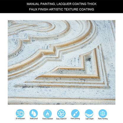PAINTSDECOR PL36 Aged white gold ceiling tiles