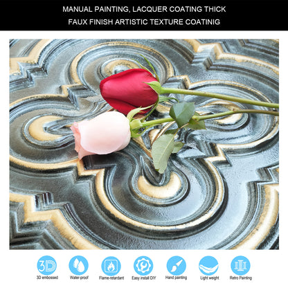 10tiles/lot 3D Faux Metal Ceiling Tiles for Stylish Bars, Clubs and Trendy Restaurants PL36