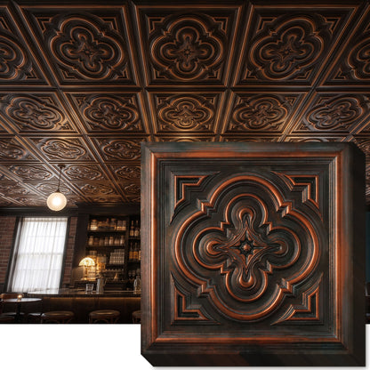PAINTSDECOR PL36 Blackened Copper ceiling tiles
