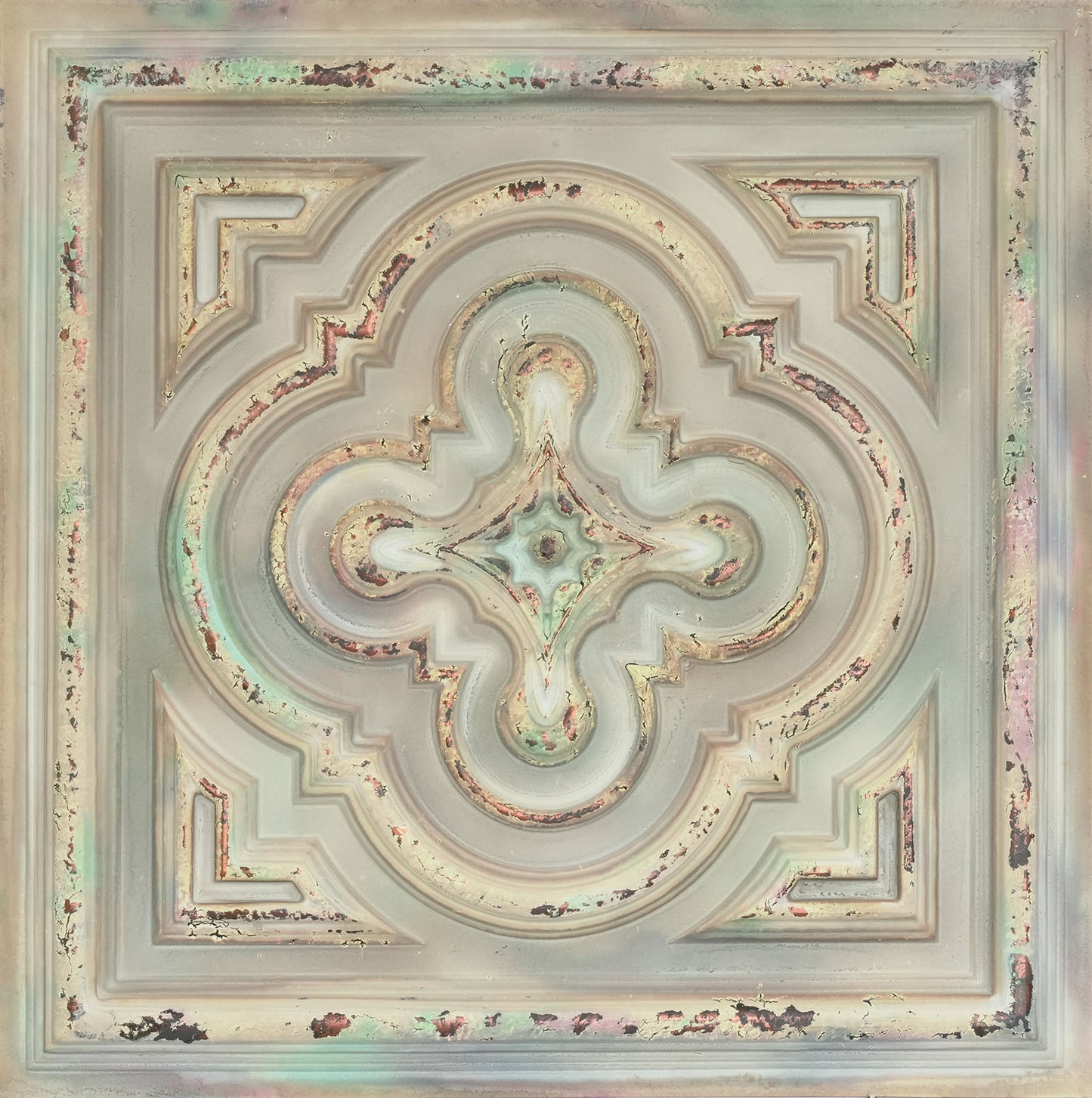 10tiles/lot 3D Faux Metal Ceiling Tiles for Stylish Bars, Clubs and Trendy Restaurants PL36