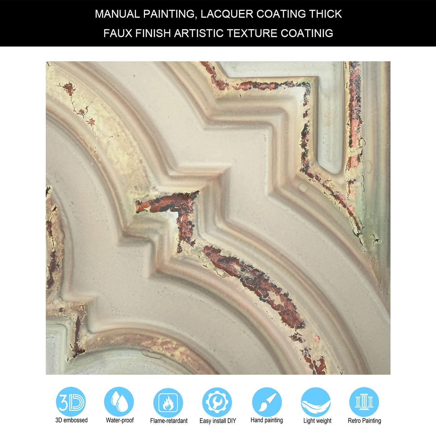 10tiles/lot 3D Faux Metal Ceiling Tiles for Stylish Bars, Clubs and Trendy Restaurants PL36