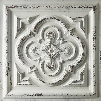 PAINTSDECOR PL36 Distress crack white black ceiling tiles