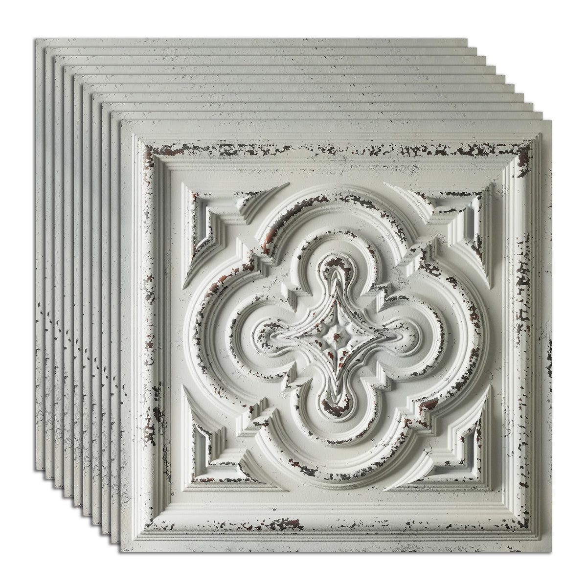 PAINTSDECOR PL36 Distress crack white black ceiling tiles