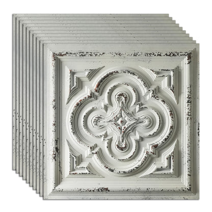 PAINTSDECOR PL36 Distress crack white black ceiling tiles
