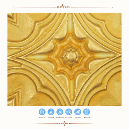 PAINTSDECOR PL36 Golden ceiling tiles