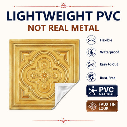 PAINTSDECOR PL36 Golden ceiling tiles