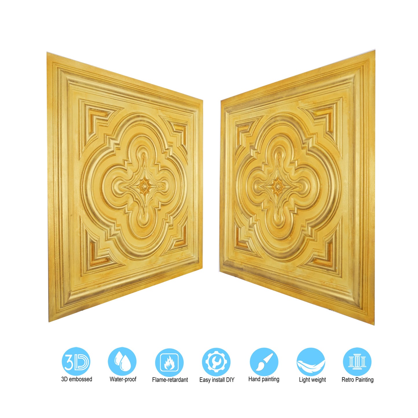 10tiles/lot Aged Decorative Ceiling Panels for Rustic Inns, Guesthouses and Boutique Hotels PL36