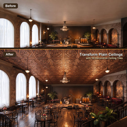 PAINTSDECOR PL36 Rustic copper ceiling tiles