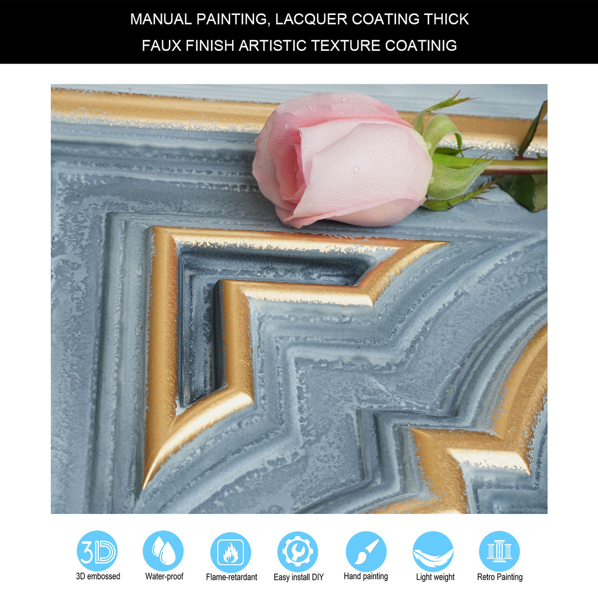 PAINTSDECOR PL36 Smoked gold ceiling tiles