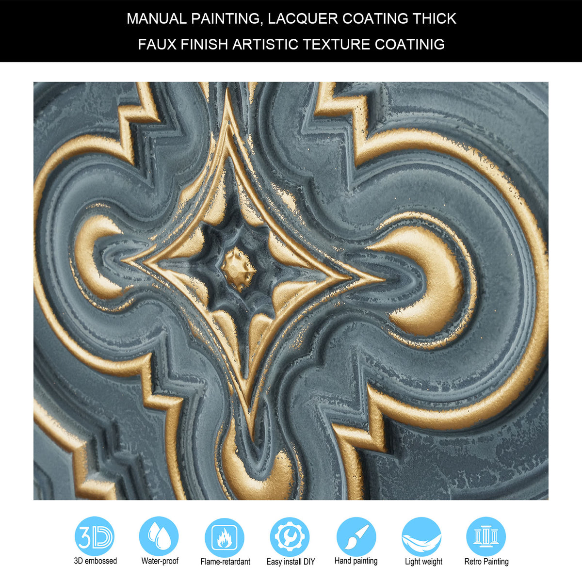 PAINTSDECOR PL36 Smoked gold ceiling tiles
