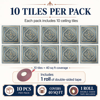 PAINTSDECOR PL36 Smoked gold ceiling tiles
