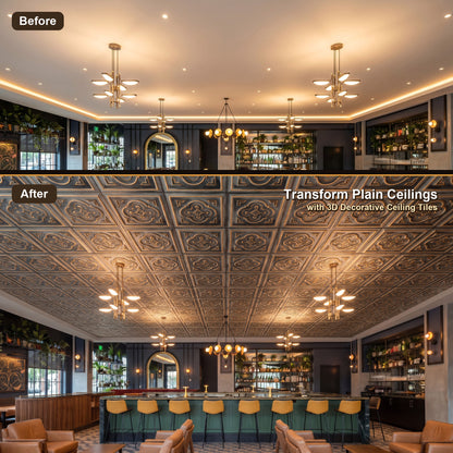 PAINTSDECOR PL36 Smoked gold ceiling tiles
