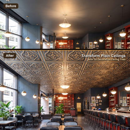 PAINTSDECOR PL36 Smoked gold ceiling tiles