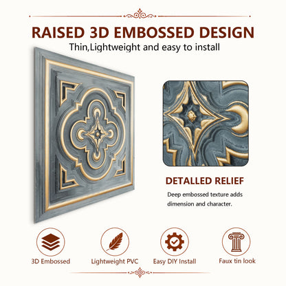 PAINTSDECOR PL36 Smoked gold ceiling tiles