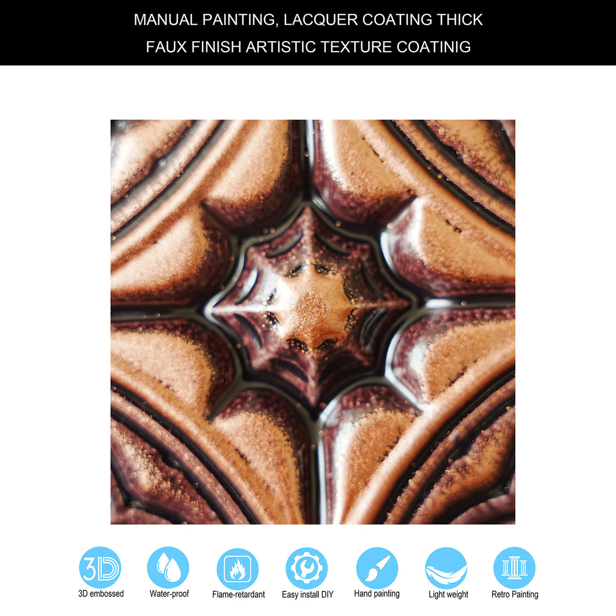 PAINTSDECOR PL36 Traditional copper ceiling tiles