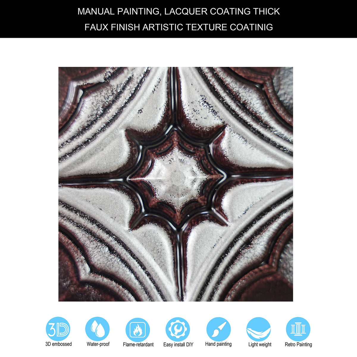 PAINTSDECOR PL36 Traditional silver ceiling tiles