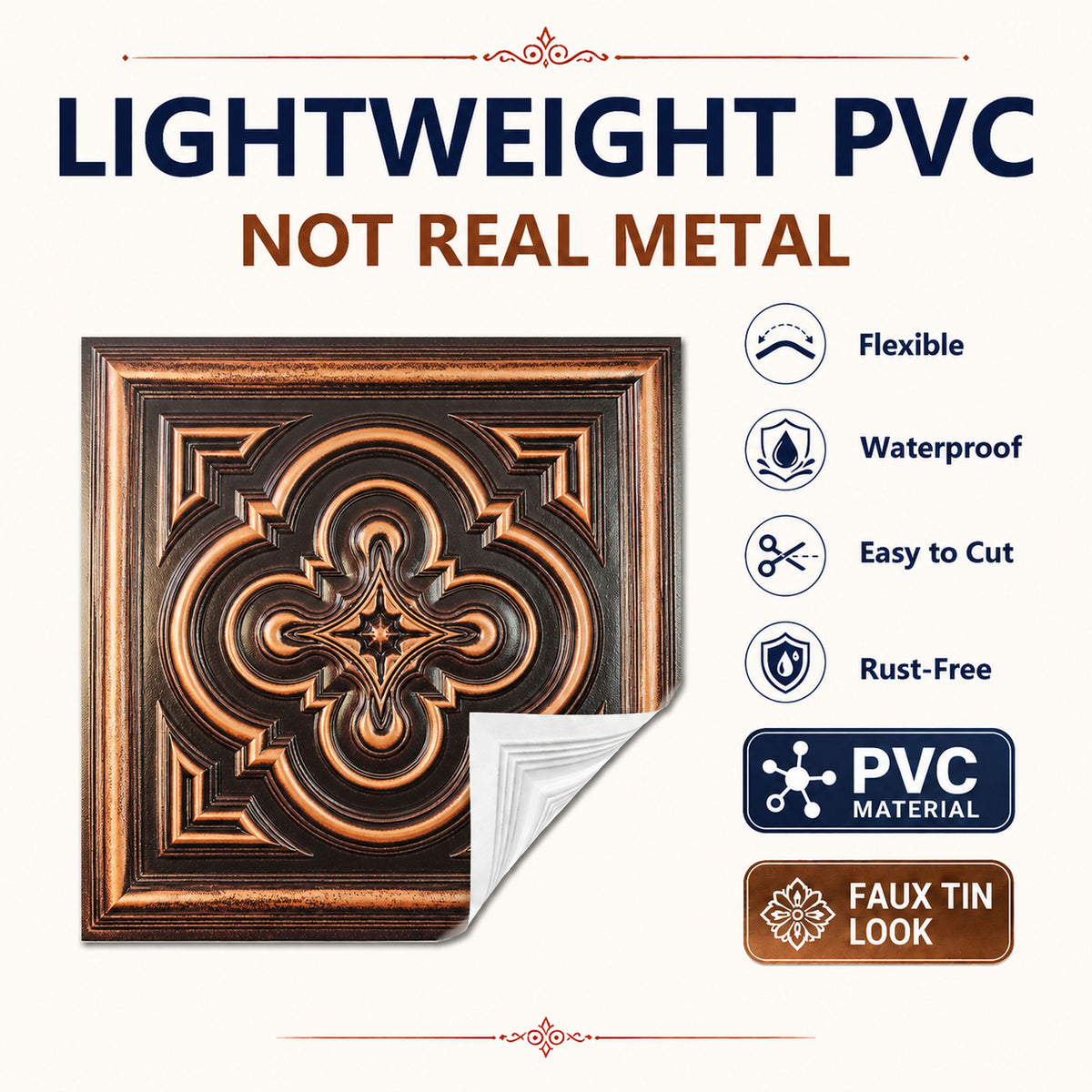 PAINTSDECOR PL36 Traditional copper ceiling tiles