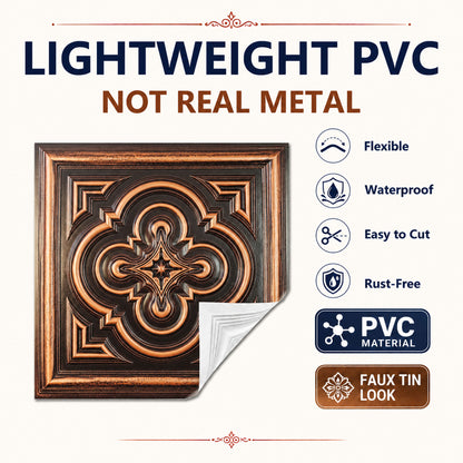 PAINTSDECOR PL36 Traditional copper ceiling tiles
