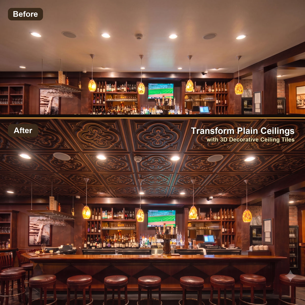 PAINTSDECOR PL36 Traditional copper ceiling tiles