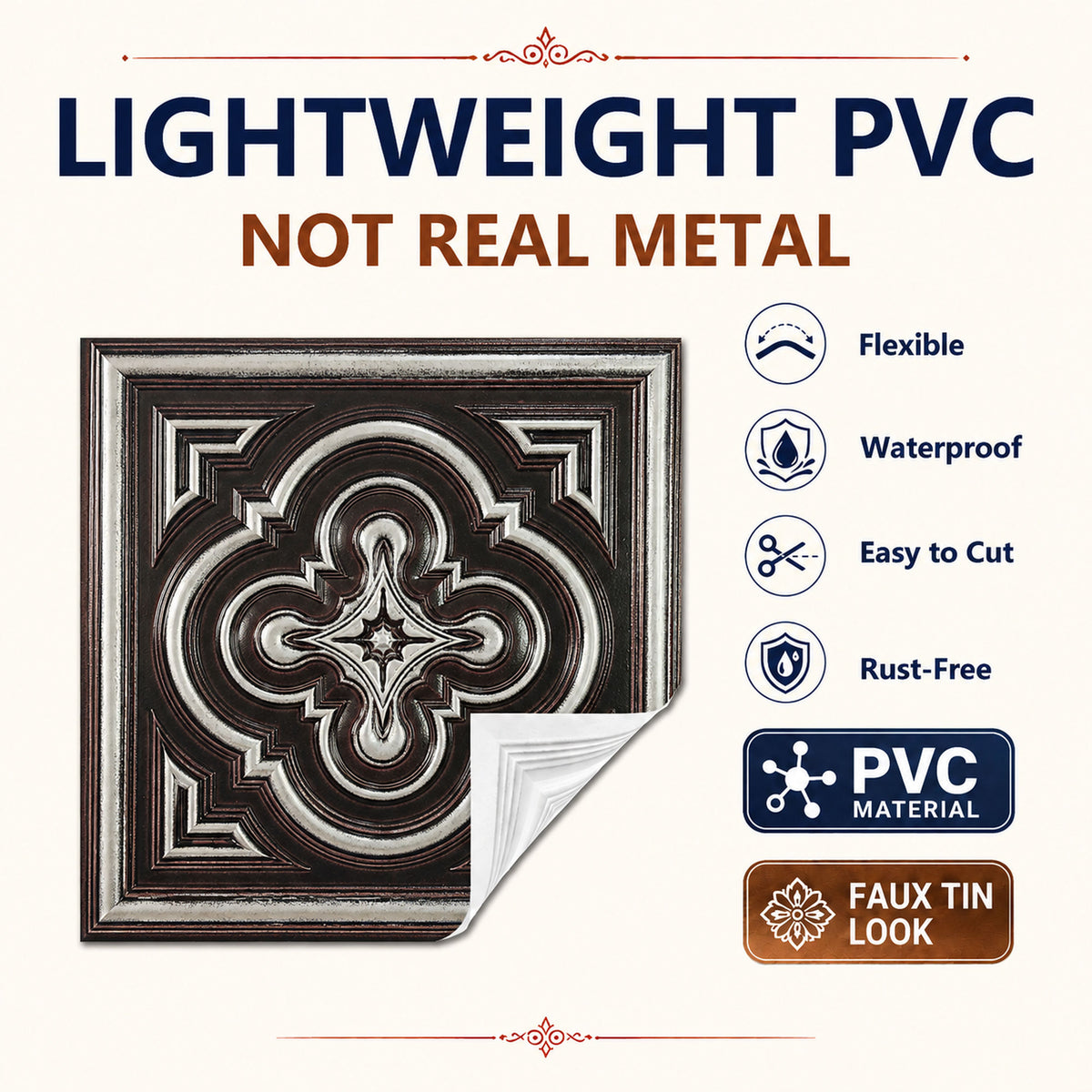PAINTSDECOR PL36 Traditional silver ceiling tiles