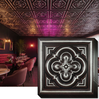 PAINTSDECOR PL36 Traditional silver ceiling tiles