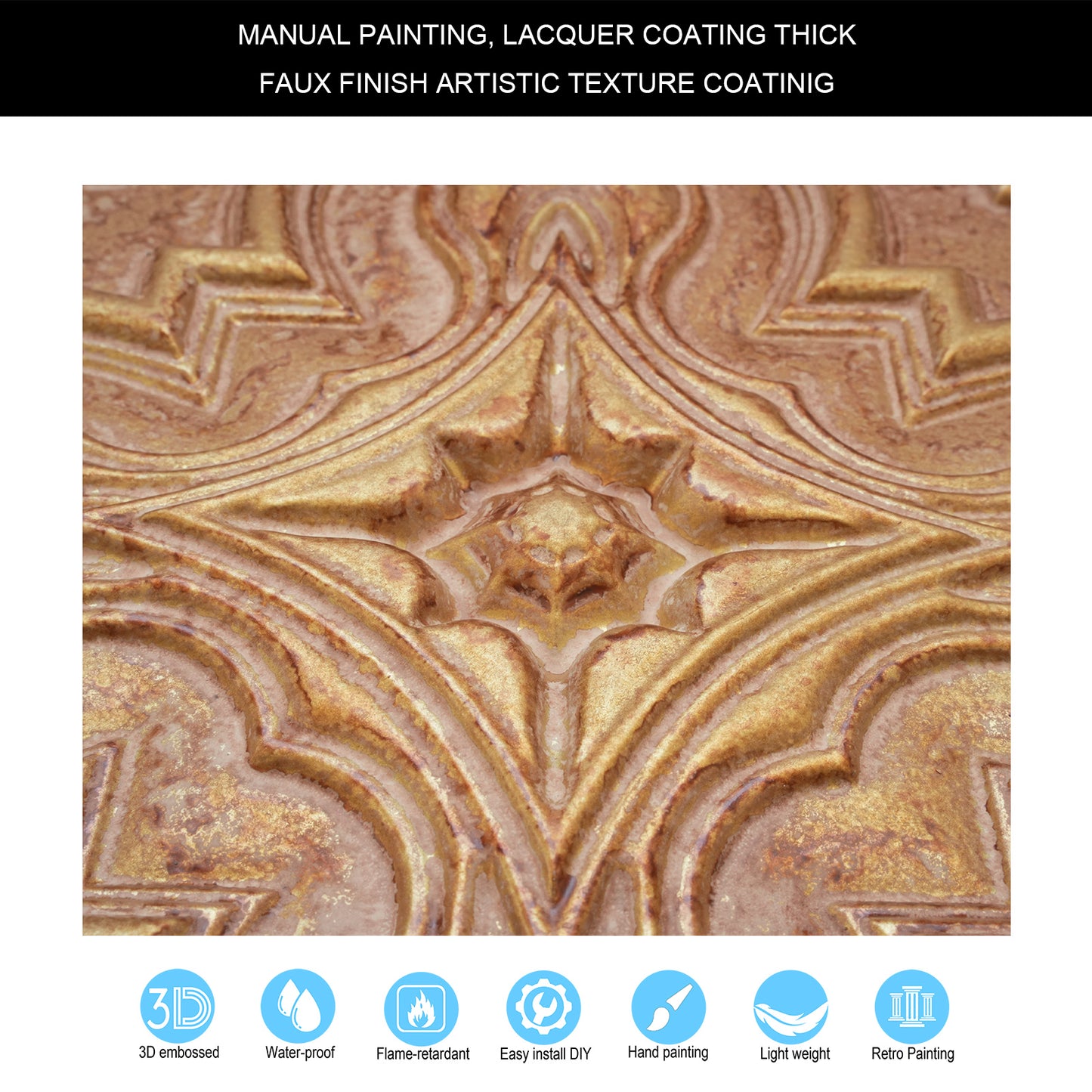 10tiles/lot Aged Decorative Ceiling Panels for Rustic Inns, Guesthouses and Boutique Hotels PL36