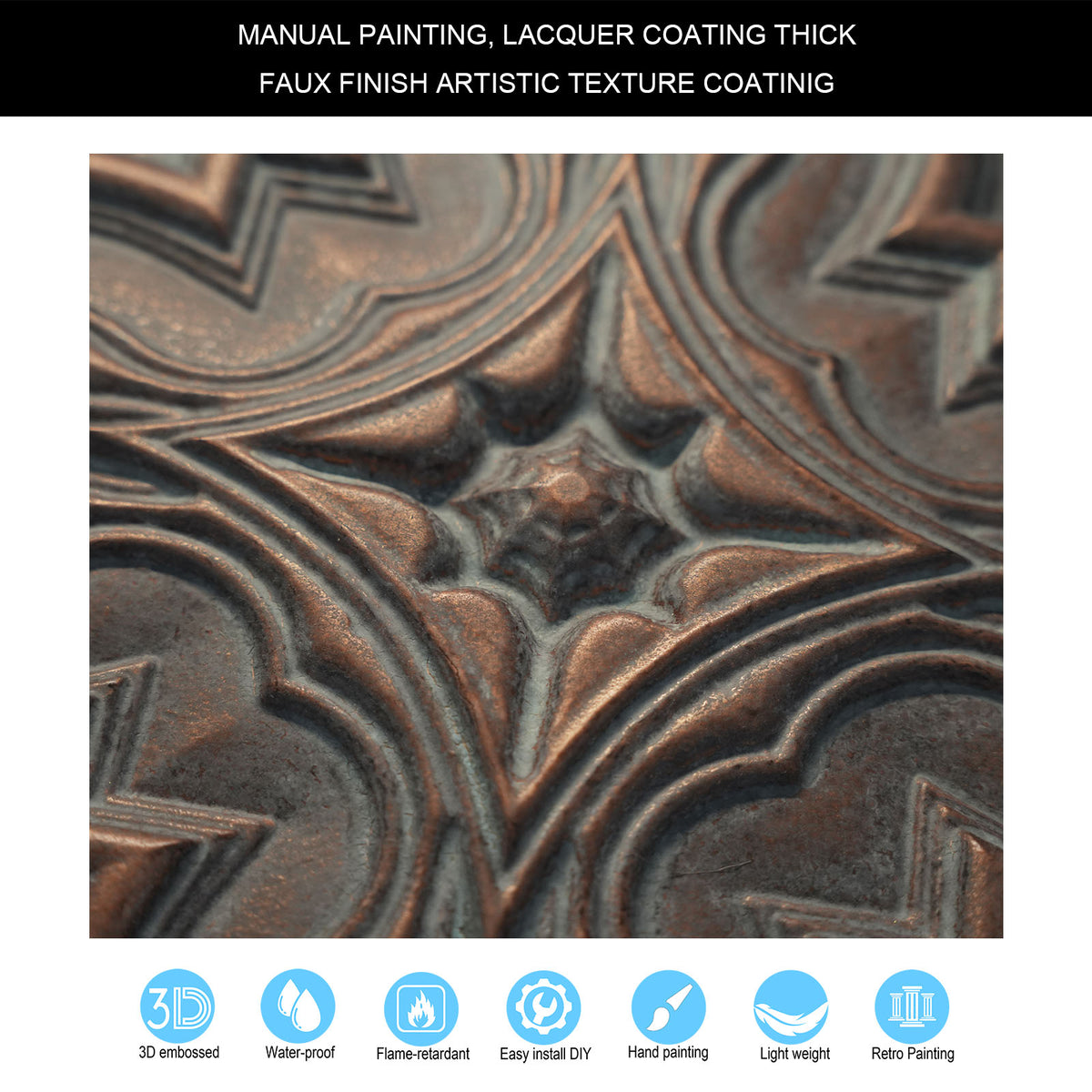 PAINTSDECOR PL36 Weathered copper ceiling tiles