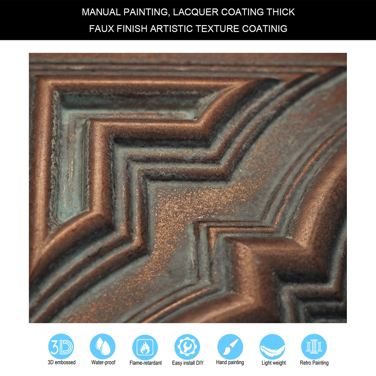 PAINTSDECOR PL36 Weathered copper ceiling tiles