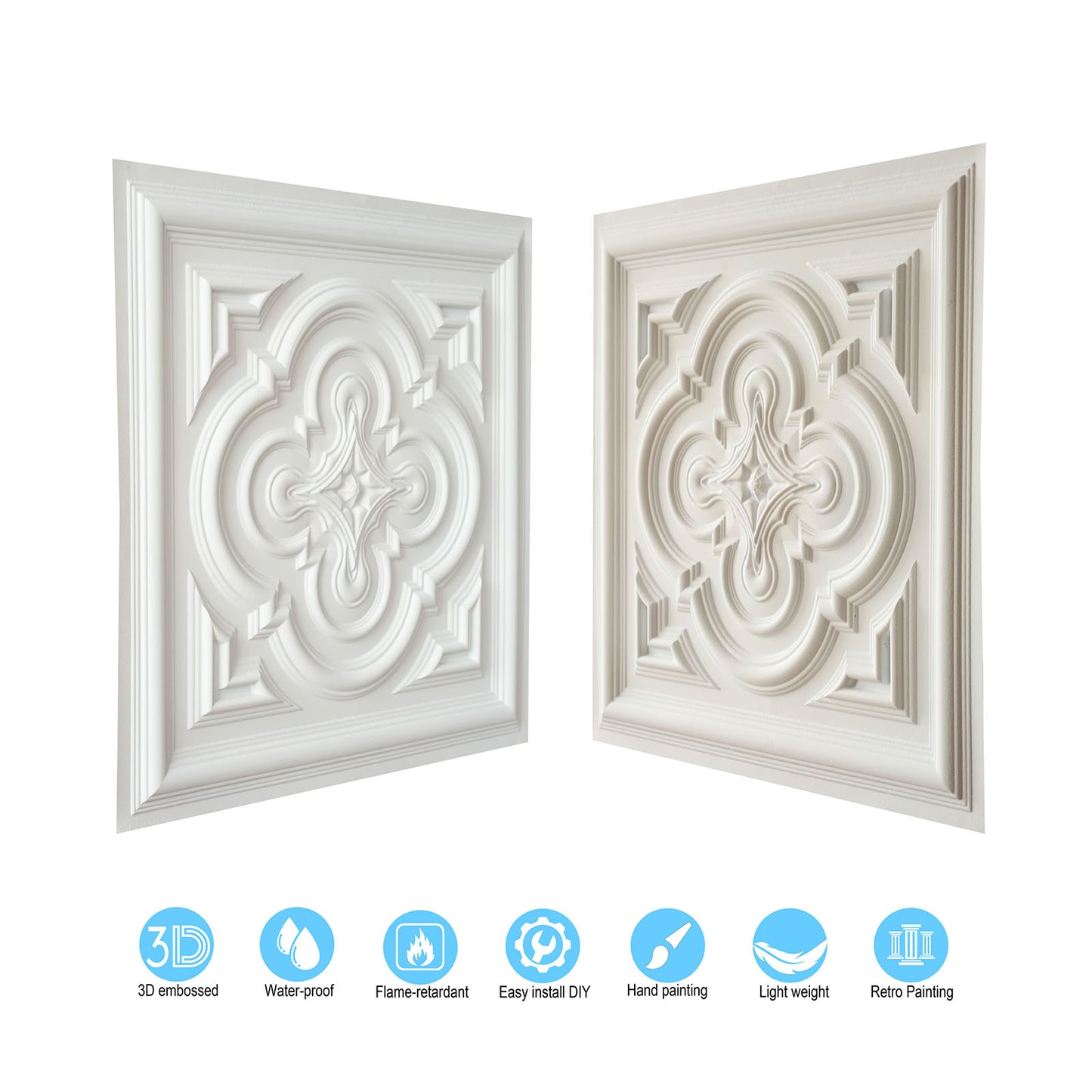 10tiles/lot Artistic Ceiling Tiles for Book Cafés, Literary Shops and Cultural Retail Spaces PL36