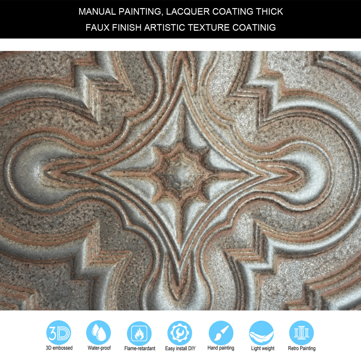 PAINTSDECOR PL36 Weathered Iron ceiling tiles