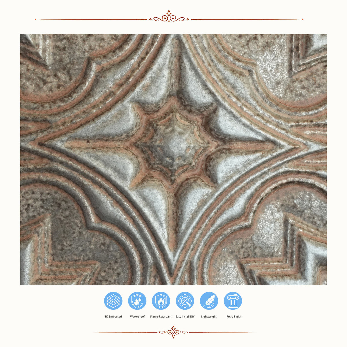PAINTSDECOR PL36 Weathered Iron ceiling tiles