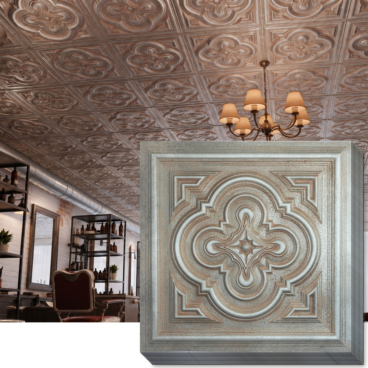 PAINTSDECOR PL36 Weathered Iron ceiling tiles