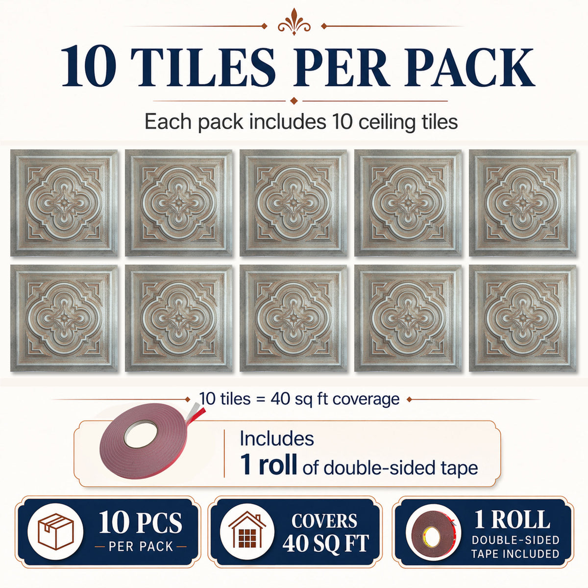 PAINTSDECOR PL36 Weathered Iron ceiling tiles