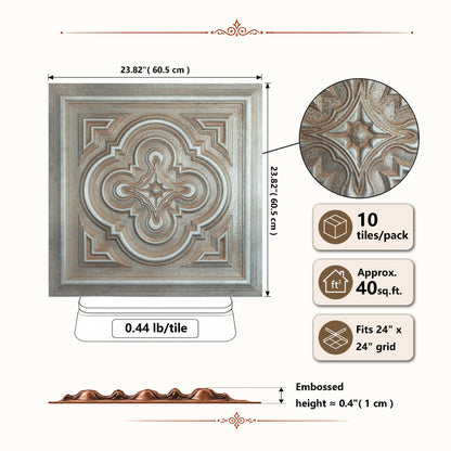 PAINTSDECOR PL36 Weathered Iron ceiling tiles